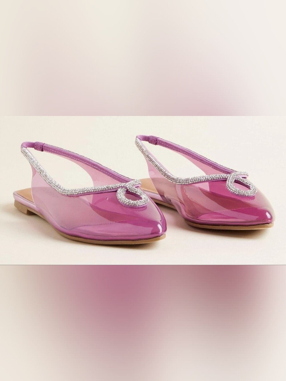 torrid | Pink PVC Pointed Toe Slingback Flats (WW)